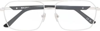 Balenciaga pilot-frame glasses - men - Acetate/Metal - 57 - Silver