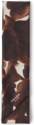 Prada printed scarf - Brown