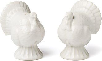 Lenox French Perle White Carved Turkey Salt & Pepper Set