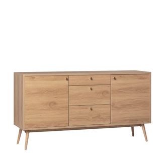 Klast Aparador bajo efecto madera natural 150x76 cm