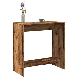 Berkfield Home Bar Table Old Wood 102x50x103.5 cm Engineered Wood in Brown