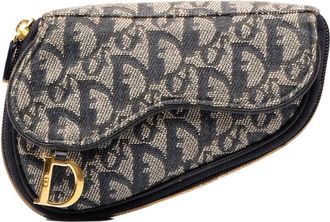 Dior Pre-owned Dior Oblique Canvas Saddle Pouch Ladies U044EXWAREREBC4D