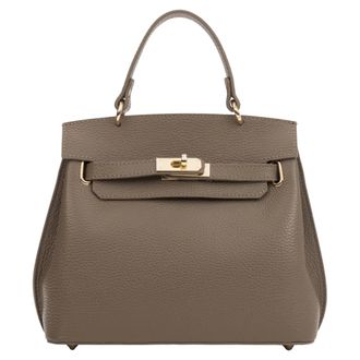 Estro & Luminara Textured Genuine Leather Satchel Bag - female - Estro - Handbags - Brown - ONE SIZE - Bags