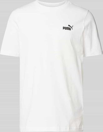 Puma T-Shirt mit Label-Stitching in Weiss, Größe XXL