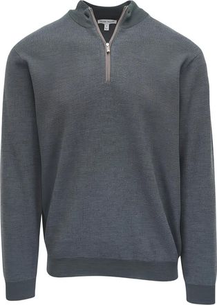 Peter Millar Maglione con mezza zip - Grigio