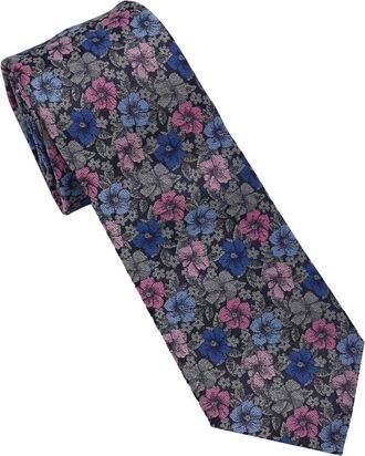 Ben Sherman Floral Pop Art Slim Tie in Navy/Pink at Nordstrom Rack