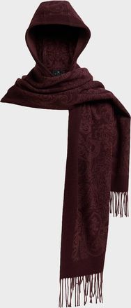 Etro Hooded Paisley Wool Scarf