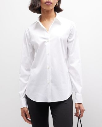 Theory Tenia Long-Sleeve Blouse