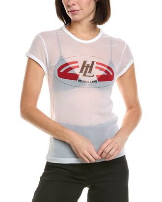 Helmut Lang Logo Slim Mesh T-Shirt