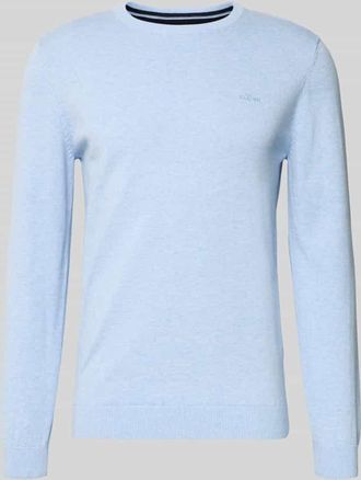 s.Oliver Red Label Regular Fit Pullover aus reiner Baumwolle in Hellblau Melange, Gr&ouml;&szlig;e XXXL