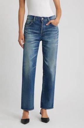 Moussy Vintage Townsend Straight Leg Jeans in Blue at Nordstrom Rack, Size 28
