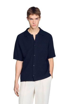 Sandro Jute shirt in Navy Blue at Nordstrom, Size Xx-Large