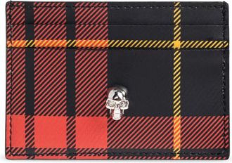 Alexander McQueen Tartan Kaarthouder - Dames - Portefeuilles - Veelkleurig - ONE Size - Leer - Accessoires