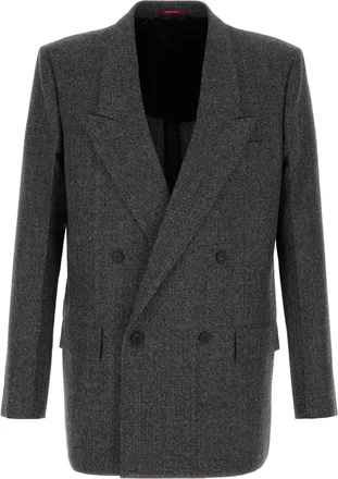 Gucci Melange Charcoal Wool Blazer