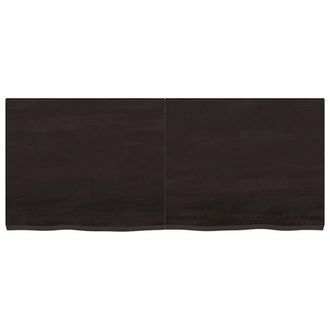 Berkfield Home Table Top Dark Grey 120x50x(2-4) cm Treated Solid Wood Oak
