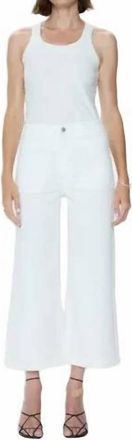 Pistola Denim Zooey Wide Leg Crop Jeans In Le Blanc