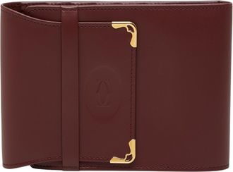Cartier Bordeaux Wine Red Leather Wallet (Bi-Fold) (Pre-Owned)