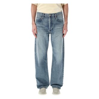 Fear of God Straight Jeans, male, Blue, Size: W32 Straight 5 Pocket Denim