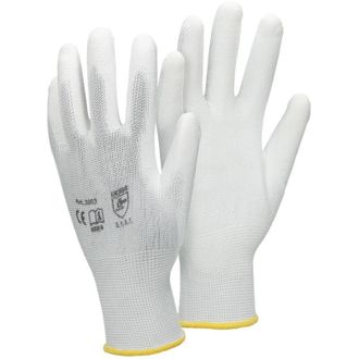 ECD Germany Ecd Germany - 60x Par Guantes Poliuterano De Trabajo Con Revestimiento De Pu Talla 8- M Nylon Color Negro Guantes Antideslizantes De Protecci&oacute;n Ideal 