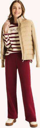Nautica Womens Wide Leg Fleece Sweatpant