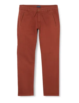 Armor Lux Armor Lux Mens Straight Fit Chino Dress Pants, Deep Paprika, 48