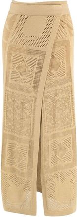 Nanushka Ochre Knit Wrap Sarong Size S