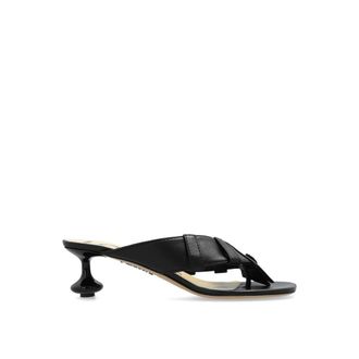 Loewe Black Lamb Leather Womens Sandals