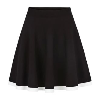 Nina Ricci Rokken, Dames, Zwart, M, Katoen, Mini Gebreide Skater Rok