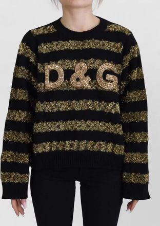 Dolce & Gabbana crystal-embellished cashmere sweater