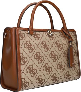 Guess Tassen, Dames, Beige, ONE Size, Audrey Logo Girlfriend Satchel