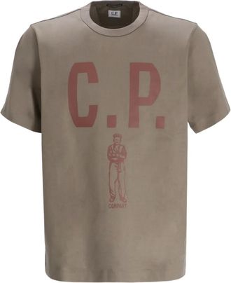 C.P. Company graphic T-shirt - men - Cotton - M - Brown