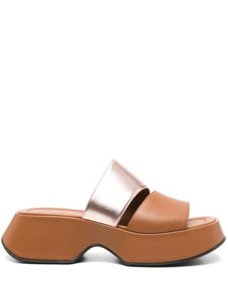 Vic Mati&eacute; 55mm leather sandals - Brown