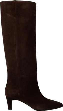 Via Roma 15 Stivale con tacco 4746 - Dames - Laarzen met Hak - Bruin - 38 EU - Leer - Schoenen