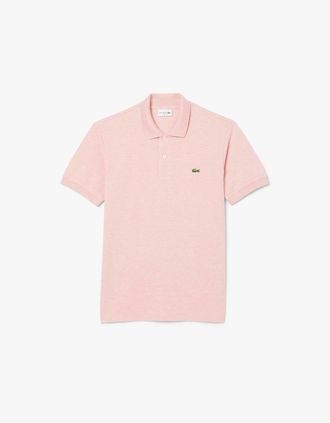 Lacoste Mens Classic Fit L.12.12 Marl Polo Shirt - Pink - Size: 40