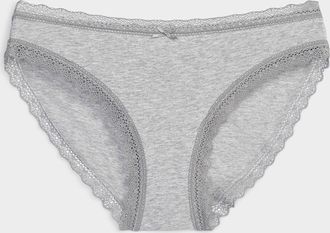 Miiyu Womens Scalloped edge bikini panty Organic cotton