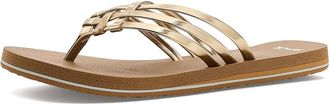 Sanuk Yoga Sandy II Womens Sandals Gold/Tan : 10 B - Medium, Synthetic