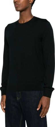 Tom Ford Hoodies & sweatvesten, Heren, Zwart, 3Xl, Wol, Fijngebreide trui met ronde hals