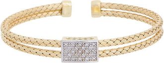 Meshmerise 18K Plated 0.15 Ct. Tw. Diamond Mesh Bangle
