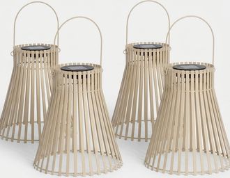 BIZZOTTO 4 Faroles Solares Led Para Exterior Y Jard&iacute;n Estel Yes - Beige