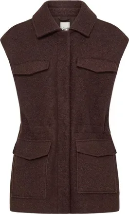 Ichi IhStipa Waistcoat - - Jackets - Donna - Marrone - L