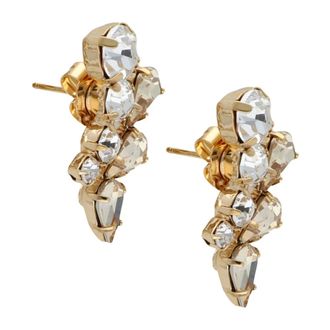 Lott. Gioielli CE SW Earpin Two Rows - Dames - Oorbellen - Geel - ONE Size - Leer - Accessoires