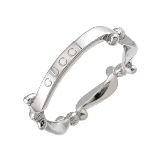 Gucci Platinum 950 Band Ring (Pre-Owned)