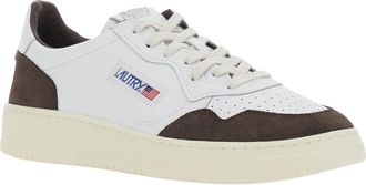 Autry Mens Sneakers Medalist Low Brown Leather Cow Trainers