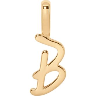 Made by Mary Script Initial Charm Gold Vermeil in Gold Vermeil Initial B at Nordstrom