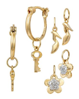 Savvy Cie Jewels 14K Over Silver Hoop Earrings