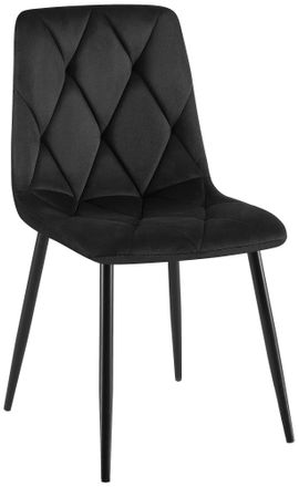 Clp Silla De Comedor Clairton Terciopelo Negro