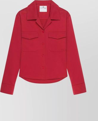 Courr&egrave;ges cotton shirt with long sleeves and collared neck