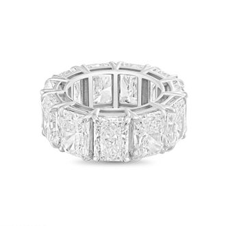Diana M. Jewels 14kt white gold 5.00cts radiant lab grown diamond eternity band