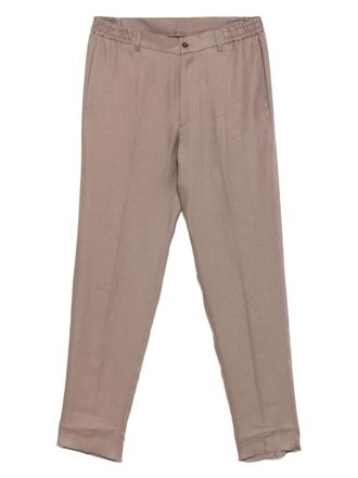 Tagliatore Linnen broek - Bruin