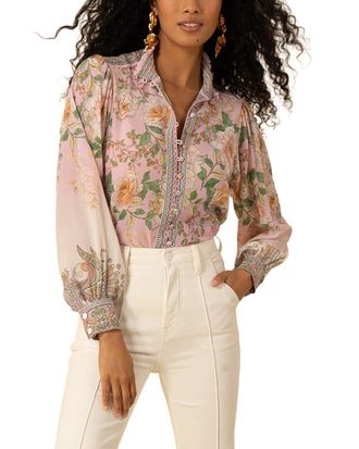 Hale Bob Silk-Blend Hanna Blouse